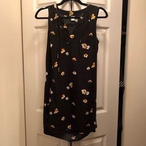 Yellow/Black Floral Dress